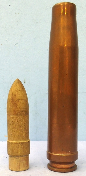 INERT DEACTIVATED. German, WW2, 1939 Dated, 20mm Soluthern (20x138B) (Flak 30 & 38) Wooden Bulleted Blank Round. - O 1930 INERT DEACTIVATED. German, WW2, 1939 Dated, 20mm Soluthern (20x138B) (Flak 30 & 38) Wooden Bulleted Blank Round. - O 1930  Other Ammunition