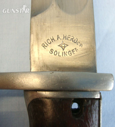  German S98/05 u A Bayonet By Richard A. Herder, Solingen in 1915 & Metal Scabbar Bayonet