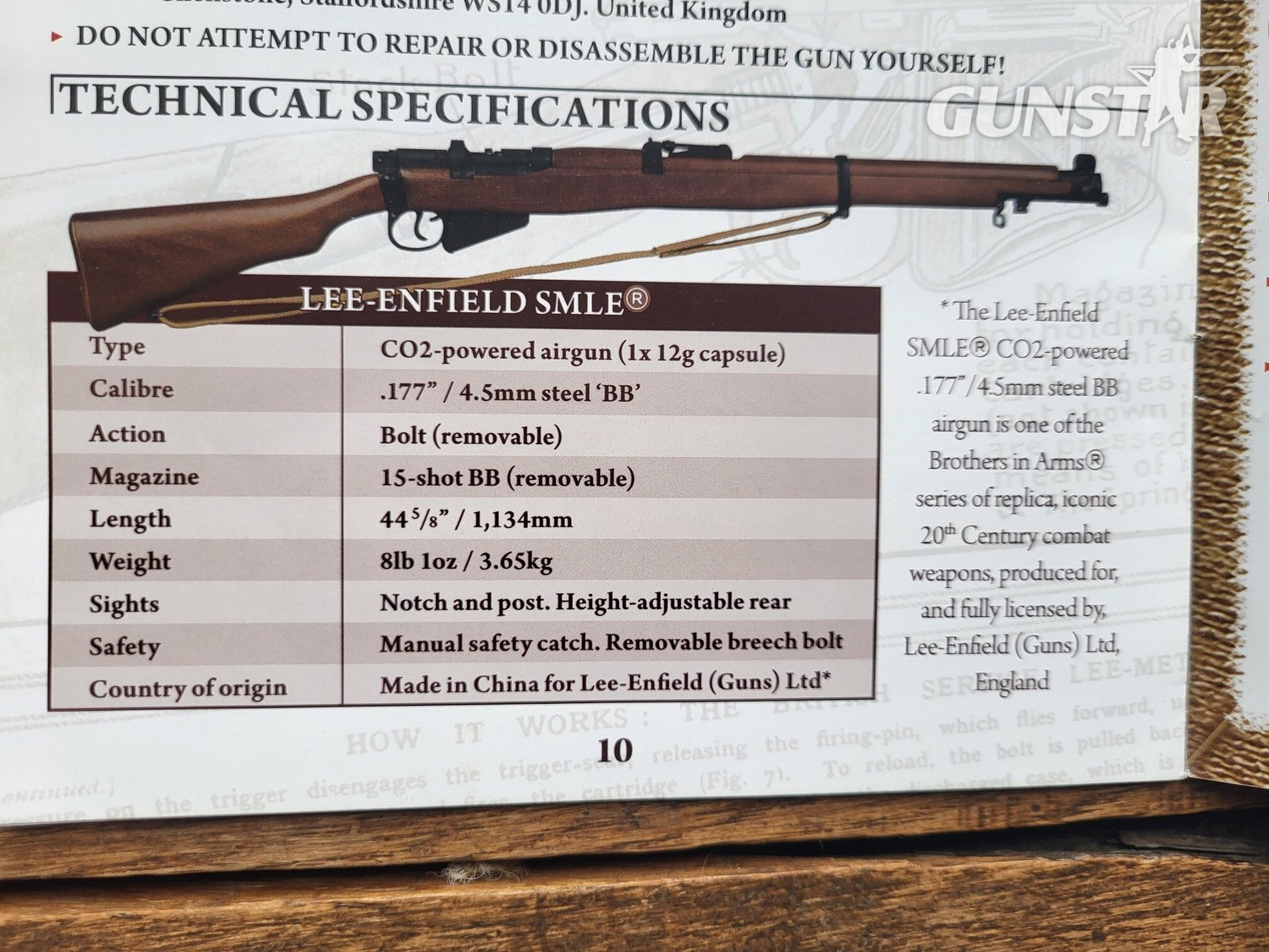 Lee Enfield guns SMLE 4.5mm