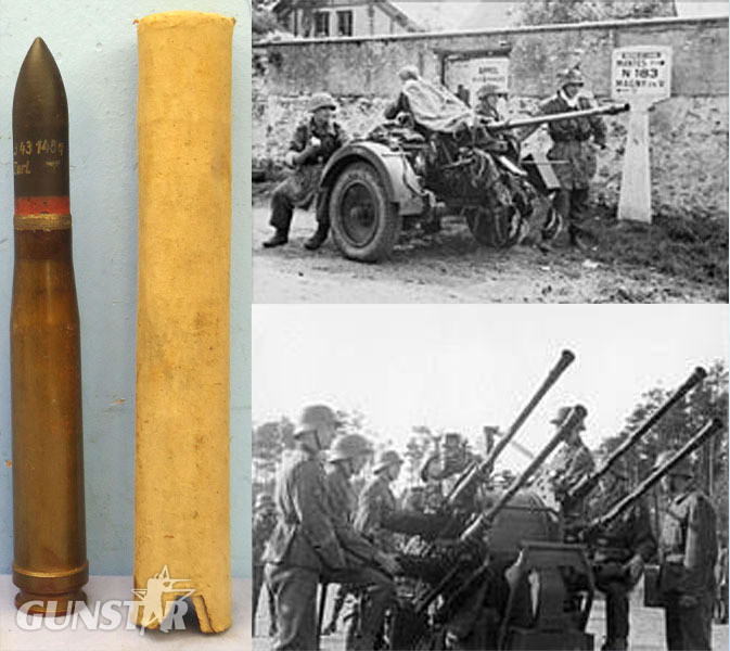 INERT DEACTIVATED. German, WW2, 1943 Dated, 20mm Soluthern (20x138B) (Flak 30 & 38) Armour Piercing/Trace Round & Cardboard Transit Tube. - O 1931 INERT DEACTIVATED. German, WW2, 1943 Dated, 20mm Soluthern (20x138B) (Flak 30 & 38) Armour Piercing/Trace Round & Cardboard Transit Tube. - O 1931  Other Ammunition in 