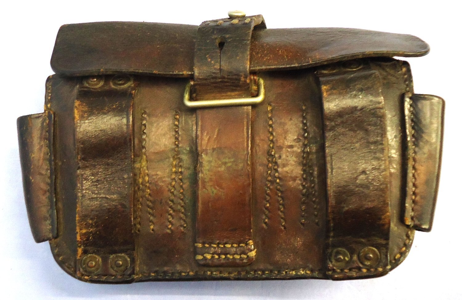 British, Pattern 1888 Slade Wallace Officers Private Purchase Brown Leather .303 Ammunition Pouch stamped to Charterhouse Officers Training College. - MISC 1015 British, Pattern 1888 Slade Wallace Officers Private Purchase Brown Leather .303 Ammunition Pouch stamped to Charterhouse Officers Training College. - MISC 1015 Antique & Militaria - {CATEGORY}