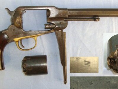 American Civil War Era, U.S Army Remington 1858 Army 6 Shot, .44 Calibre Single Action Revolver. Sn 23484:7 revolver .44 Revolver