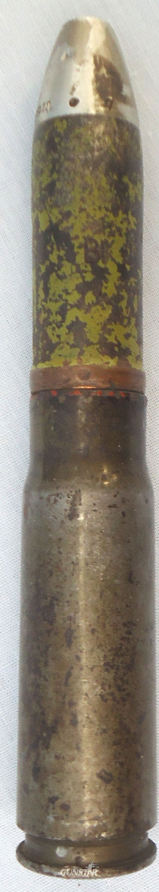  INERT DEACTIVATED. WW2 INERT German 1944 Dated 20 mm MK151/20 (20x82) HE (High Explosive) Cannon Round. - O 2009 INERT DEACTIVATED. WW2 INERT German 1944 Dated 20 mm MK151/20 (20x82) HE (High Explosive) Cannon Round. - O 2009  Other Ammunition