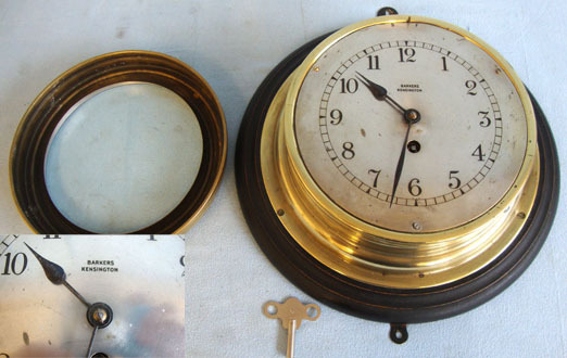  Barkers of Kensington, London Brass Cased Eight Day Naval Bulkhead Clock By Barkers of Kensington, London, Mou Other Accessory