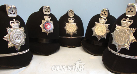 Police Constable & Sergeant\'s Uniform Helmet with Plate. (price per helmet) Mer British Police Constable & Sergeant's Uniform Helmet with Plate. (price per helm Clothing