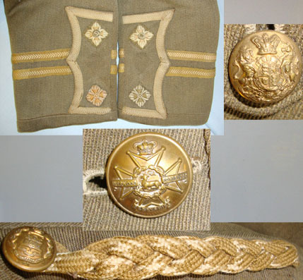  Sherwood Foresters Derbyshire Regiment Officer\'s Cuff Title Khaki Tunic. Sherwood Foresters Derbyshire Regiment Officer's Cuff Title Khaki Tunic. Clothing