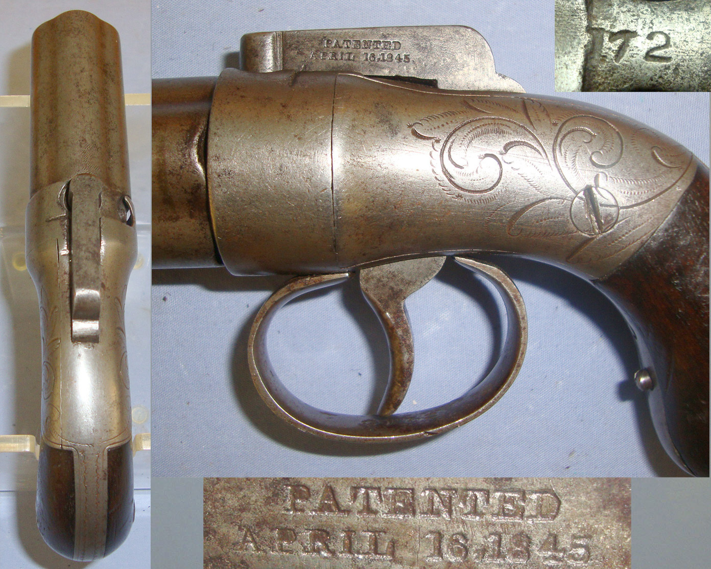 Allen & Wheelock With Tooled Decoration. Sn 21283  None Revolver