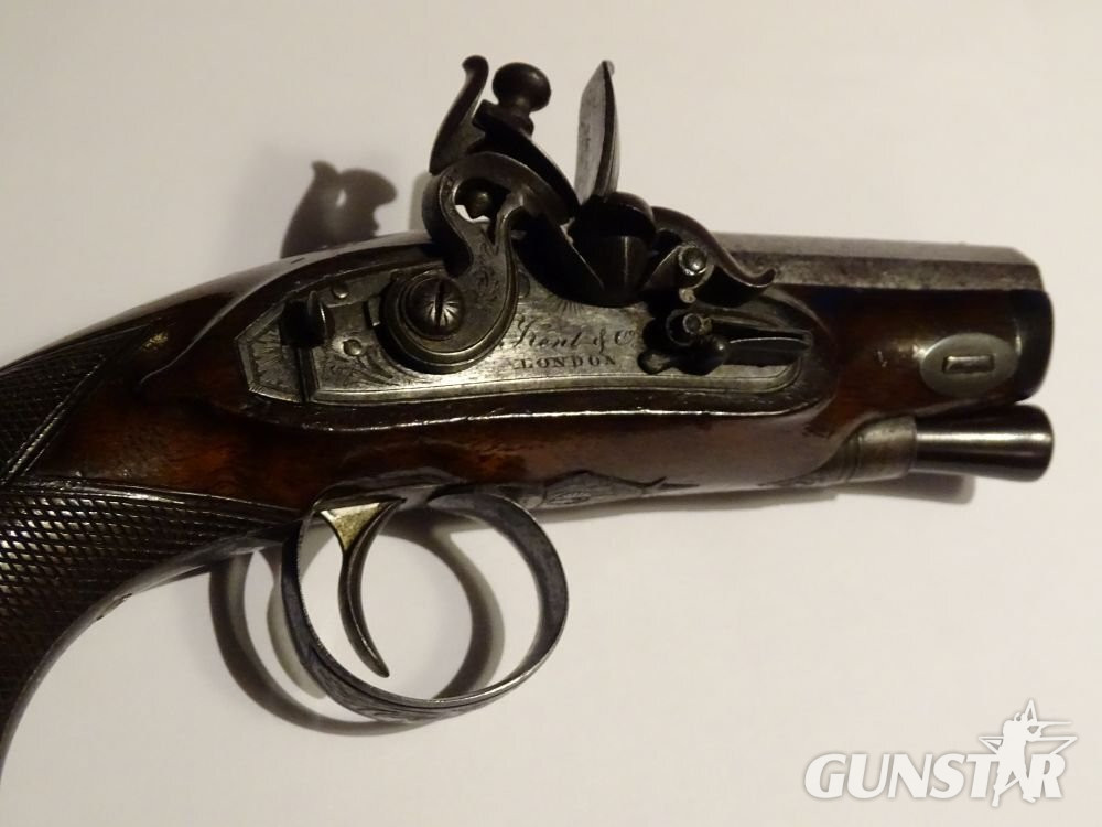 {CATEGORY} - KENT & CO. LONDON PAIR OF FLINTLOCK PISTOLS .45 Muzzleloader
