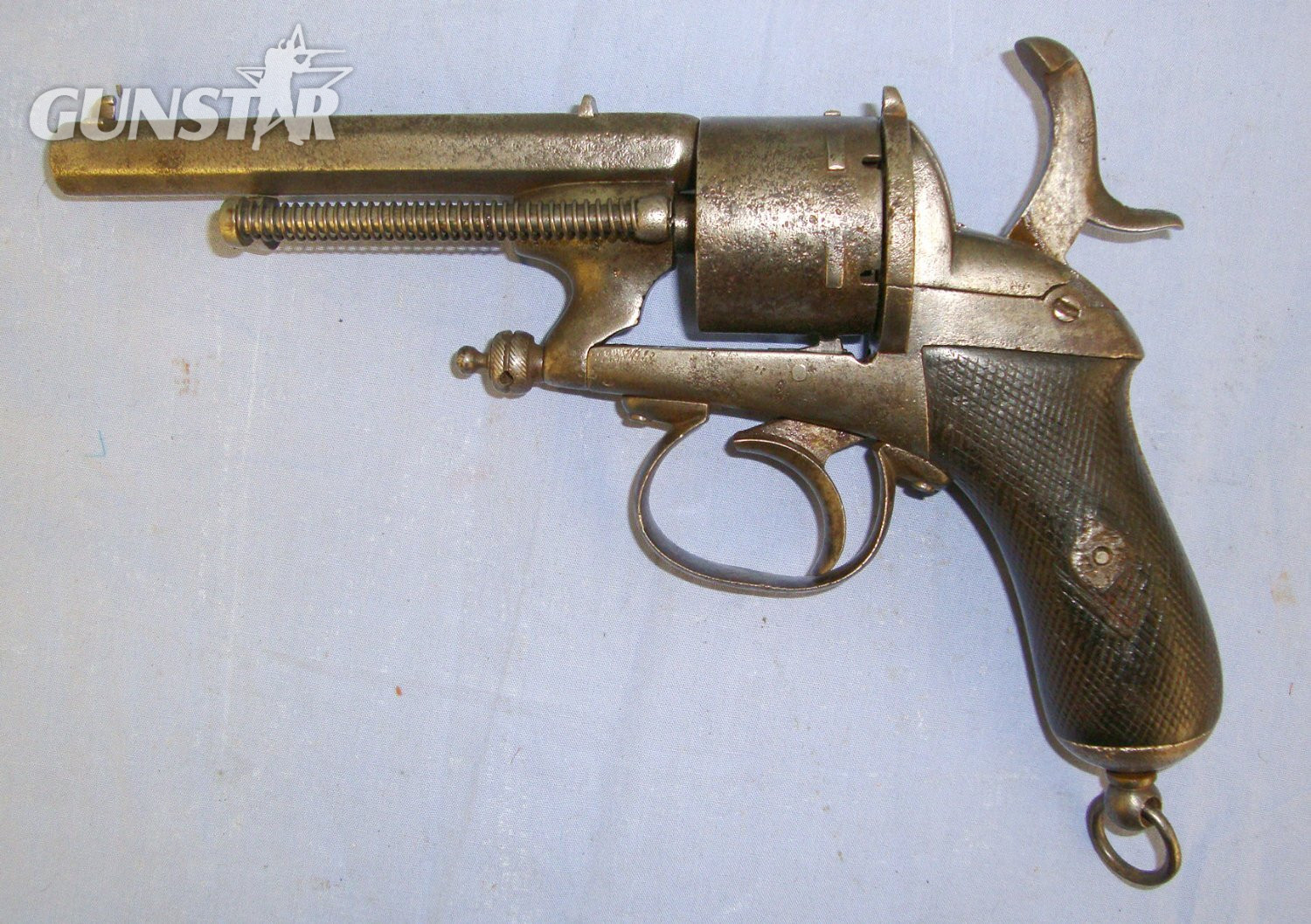  C1865 Liege Belgium Proofed French “CHAMELOT & DELVIGNE” Model 8, 9mm Pin Fire Obsolete Calibre 6 Shot Double Action Military Revolver. Sn 23484:8 revolver 9mm Revolver