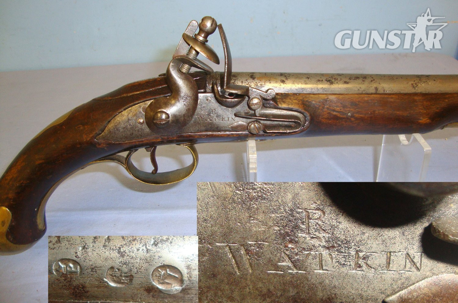 R. Watkins Including Cudgel Butt. Sn 21393:15 .577 Muzzleloader