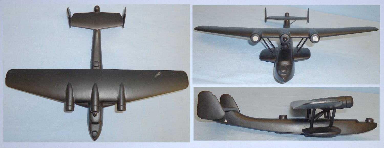 Scarce* Handmade WWII Air Observer Corps (A.O.C) Aircraft Recognition/Training Aid German ‘Dornier Do 24’ Flying Plane. 21722. Scarce* Handmade WWII Air Observer Corps (A.O.C) Aircraft Recognition/Training Aid German ‘Dornier Do 24’ Flying Plane. 21722.  Antique & Militaria