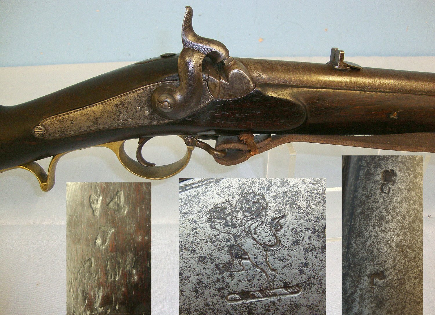 VERY RARE**C1845 British East India Company Variant 2nd Model Brunswick .750 Musket Calibre Muzzle Loading Percussion Rifle  With Patch box & Sling. Sn 19997:8 Muzzleloader .75 Cal Muzzleloader Rifle