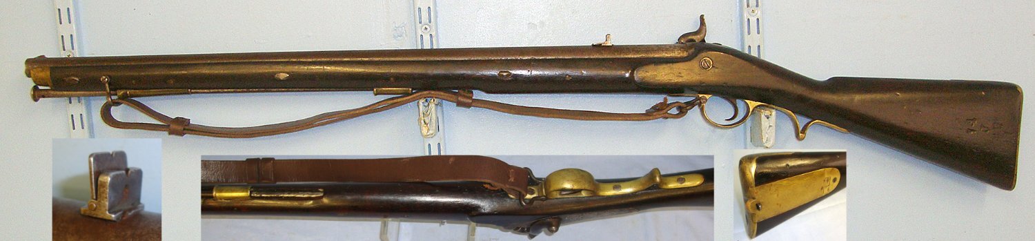  VERY RARE**C1845 British East India Company Variant 2nd Model Brunswick .750 Musket Calibre Muzzle Loading Percussion Rifle  With Patch box & Sling. Sn 19997:8 Muzzleloader .75 Cal Muzzleloader Rifle