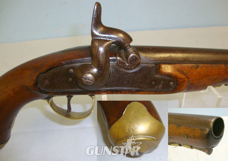 C1840 British Yeomanry 15 Bore Muzzle Loading Percussion Holster Pistol With Steel Ram Rod None Muzzleloader