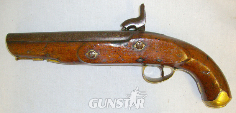  C1840 British Yeomanry 15 Bore Muzzle Loading Percussion Holster Pistol With Steel Ram Rod None Muzzleloader
