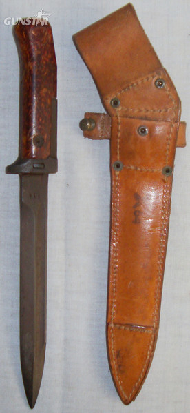  Czech Knife Bayonet for the Model 58 Rifles & Scabbard. BAYO 6288. Bayonet