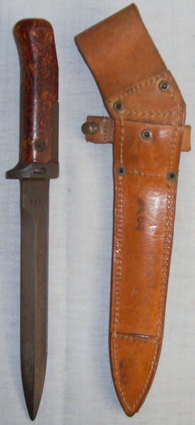  Czech Knife Bayonet for the Model 58 Rifles & Scabbard. BAYO 6288. Bayonet