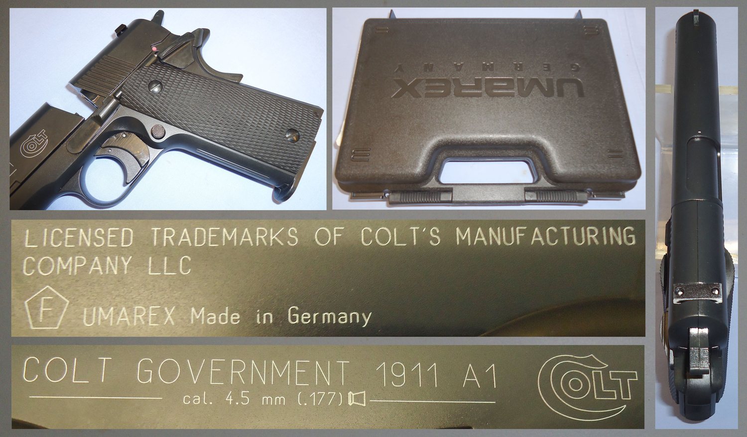  Colt Colt Government 1911 A1 .177 C02 Pistol and Case. AI 736. .177