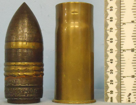  DEACTIVATED INERT. Russian Naval Unfired 1913 Dated 37mm (37 x 94R) Pom Pom Base DEACTIVATED INERT. Russian Naval Unfired 1913 Dated 37mm (37 x 94R) Pom Pom Base