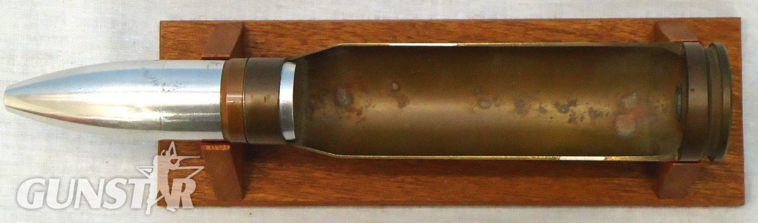 INERT DEACTIVATED. Unfired, 1970 Dated, British 30mm Rarden (30 x 170) FACTORY DISPLAY, APCR (Armour Piercing Composite Rigid) (Tungstun Uncored) Cannon Round For The Warrior, Scimitar And Fox Armoured Vehicles. - O 2195 INERT DEACTIVATED. Unfired, 1970 Dated, British 30mm Rarden (30 x 170) FACTORY DISPLAY, APCR (Armour Piercing Composite Rigid) (Tungstun Uncored) Cannon Round For The Warrior, Scimitar And Fox Armoured Vehicles. - O 2195  Other Ammunition - {CATEGORY}