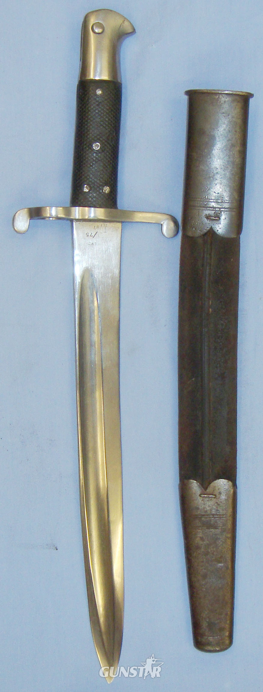  Officially Shortened* P1856 yataghan Bayonet and Scabbard Marked to the R.A.M.C (The Royal Army Medical Corps). BAYO 367. Bayonet