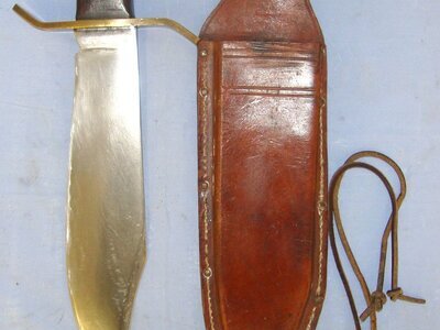 VERY RARE**WW2 Vietnam Era U.S. Special Forces Western Cutlery USA (‘W 49 F’) Combat / Survival Bowie Knife With Correct Rose Wood Grips & Correct Scabbard. ED 3002 Knive