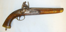 C1820 Liege Belgium Turkish Contract .700 Calibre British Naval Pattern Flintlock Sea Service Pistol With Brass Fitti None Muzzleloader