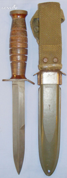  U.S. Late WWII ‘M3’ Fighting Knife and Scabbard. 20160. Knive