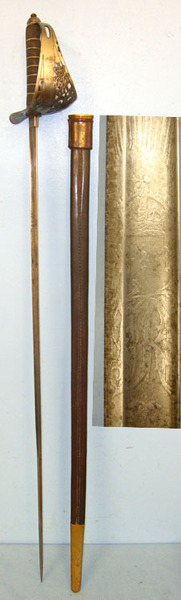 British 1895 / 1897 Pattern Infantry Officer’s Sword With Etched Blade & Wood Sc Sword