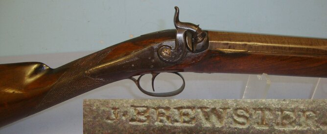 LARGE 8 BORE**Victorian C1840 Victorian English James Brewster Stratton Norfolk Single Barrel S2 Muzzleloader 8 Bore/gauge