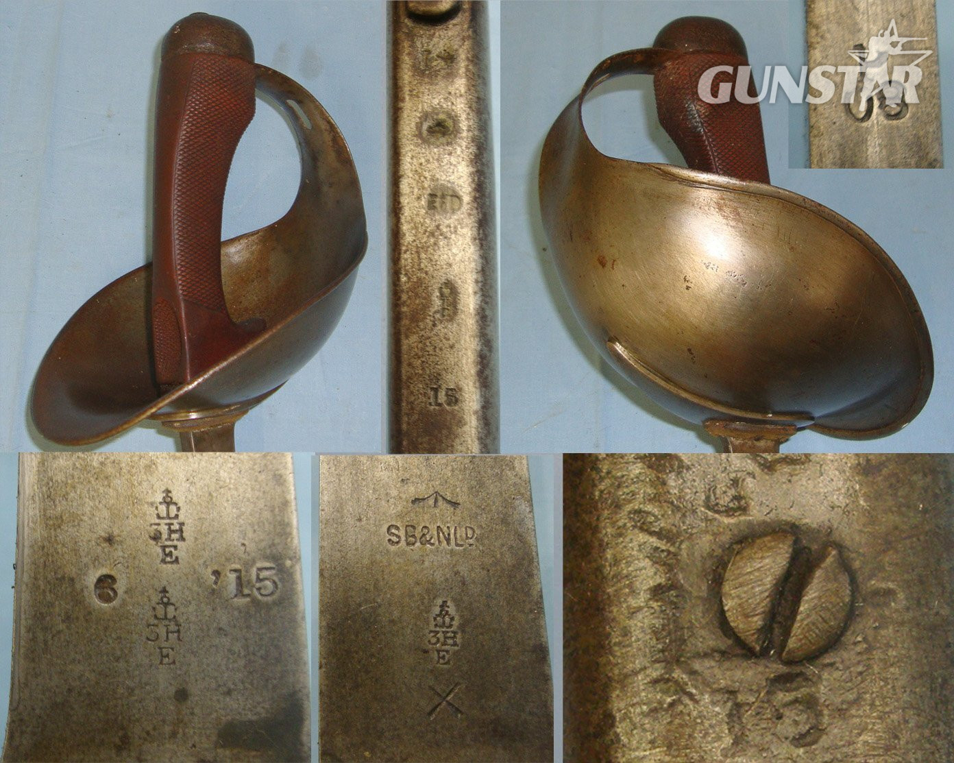 MATCHING DATES**WW1 1915 British WD ‘SB&N Ld’ (Sanderson Bros & Newbold Limited) 1908 Pattern Heavy Cavalry Troopers Sword & 1915 Dated WD Enfield Scabbard. Sn 22553:7 Sword