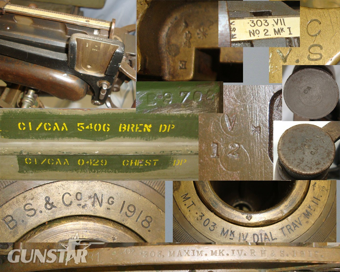RARE**Transit Cased WW1 1918 British WD Erith Works Vickers .303 Heavy Machine Gun With Later Australian WD marks Indicating Refurbishment For WW2 Use Transit Cased 1918 WD Tripod, 1915 MK IV Mount, Vickers Ammo Tin With 1943 Belt & Inert Rounds.  D 5986 None  Machine Gun