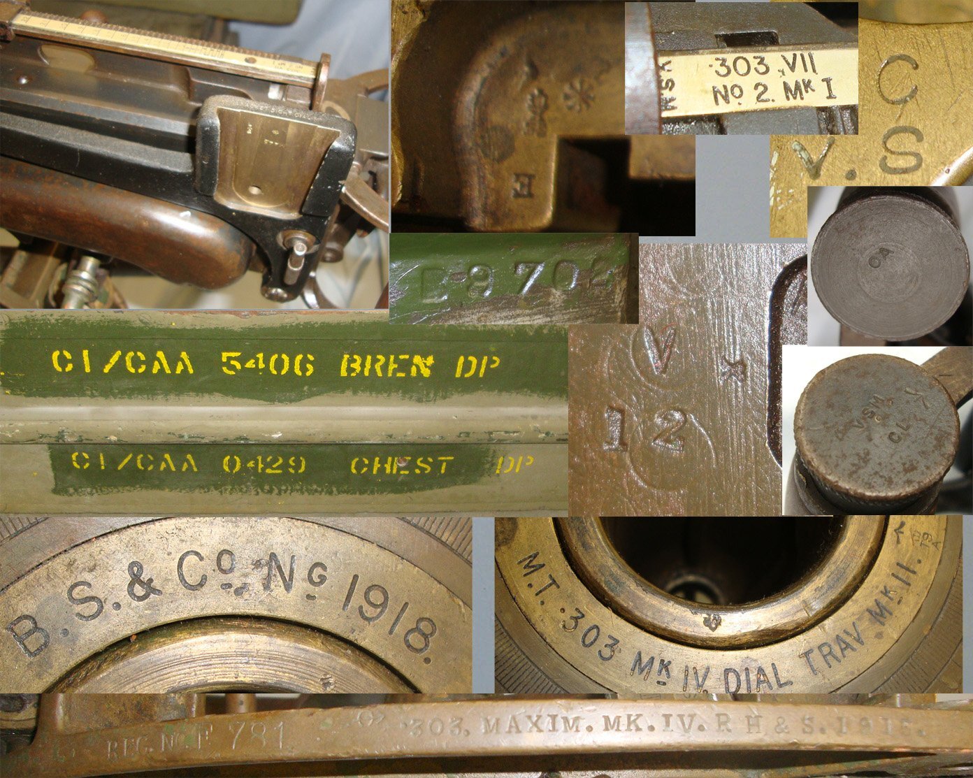 RARE**Transit Cased WW1 1918 British WD Erith Works Vickers .303 Heavy Machine Gun With Later Australian WD marks Indicating Refurbishment For WW2 Use Transit Cased 1918 WD Tripod, 1915 MK IV Mount, Vickers Ammo Tin None Machine Gun