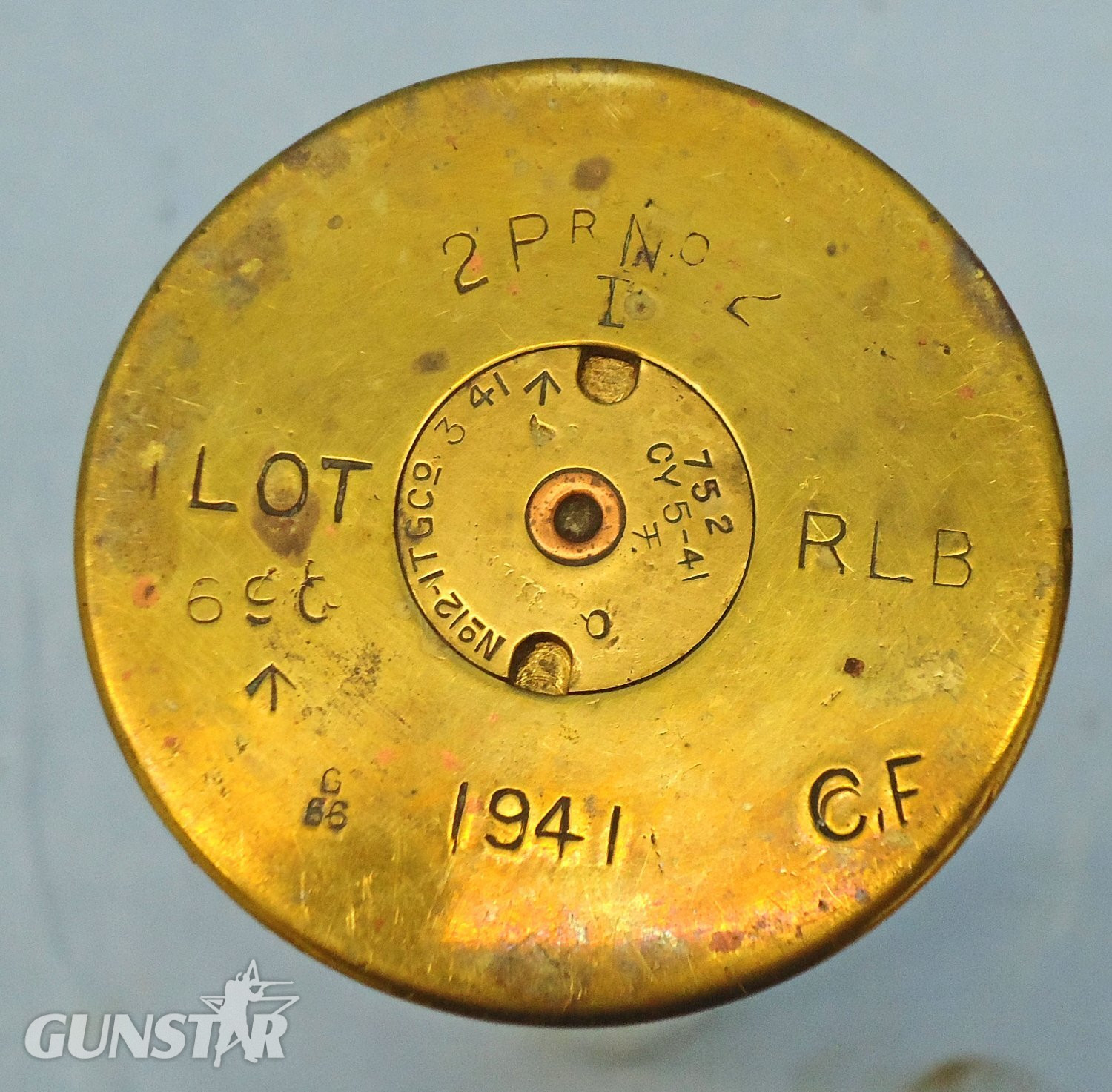 INERT DEACTIVATED. Unfired WW2, 1941 Dated, British 2pr (40x304) APT (Armour Piercing Trace) Tank and Anti-Tank Round. Sn 23345 INERT DEACTIVATED. Unfired WW2, 1941 Dated, British 2pr (40x304) APT (Armour Piercing Trace) Tank and Anti-Tank Round. Sn 23345 Various Other Ammunition