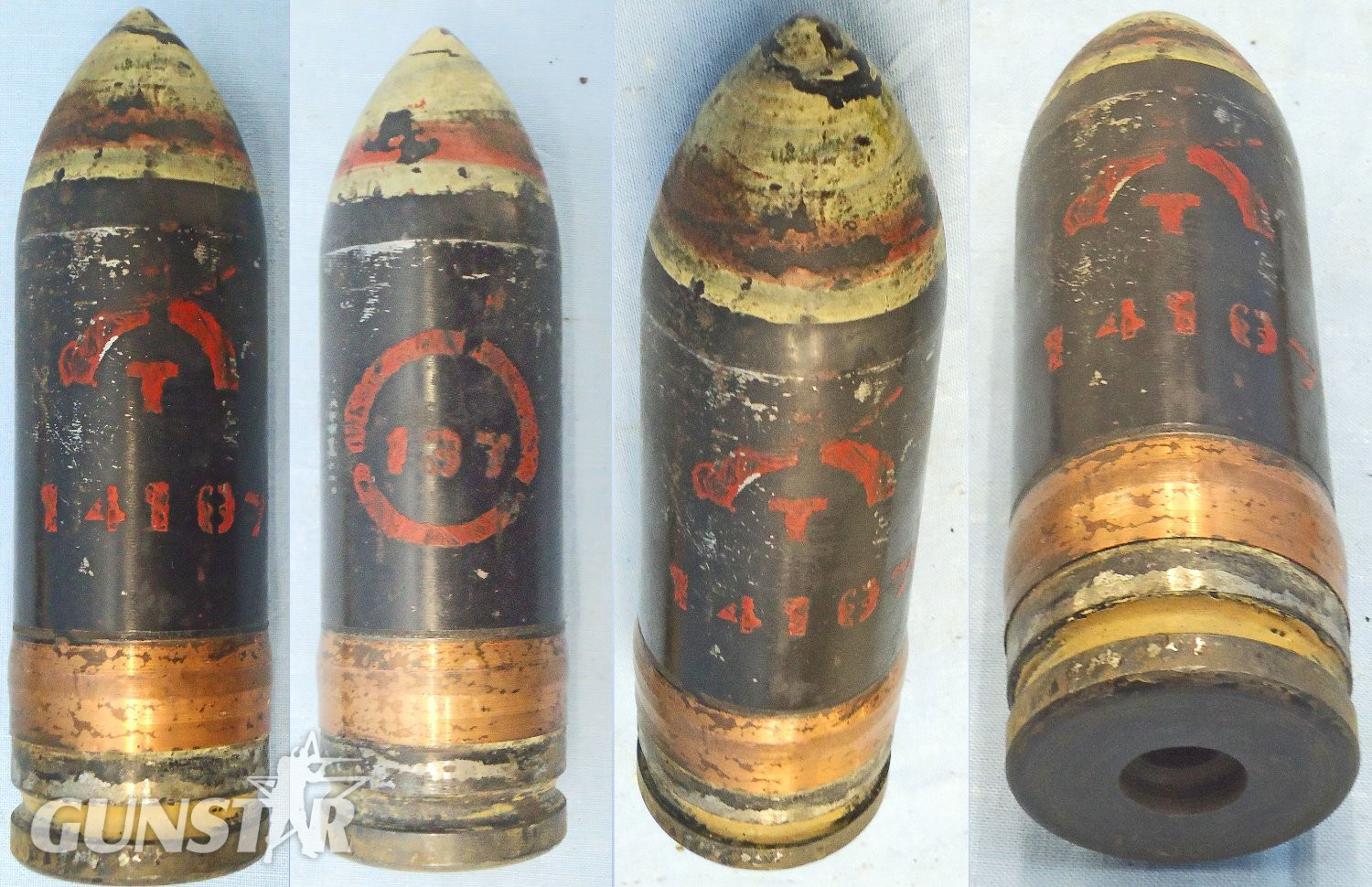  INERT DEACTIVATED. Unfired WW2, 1941 Dated, British 2pr (40x304) APT (Armour Piercing Trace) Tank and Anti-Tank Round. Sn 23345 INERT DEACTIVATED. Unfired WW2, 1941 Dated, British 2pr (40x304) APT (Armour Piercing Trace) Tank and Anti-Tank Round. Sn 23345 Various Other Ammunition
