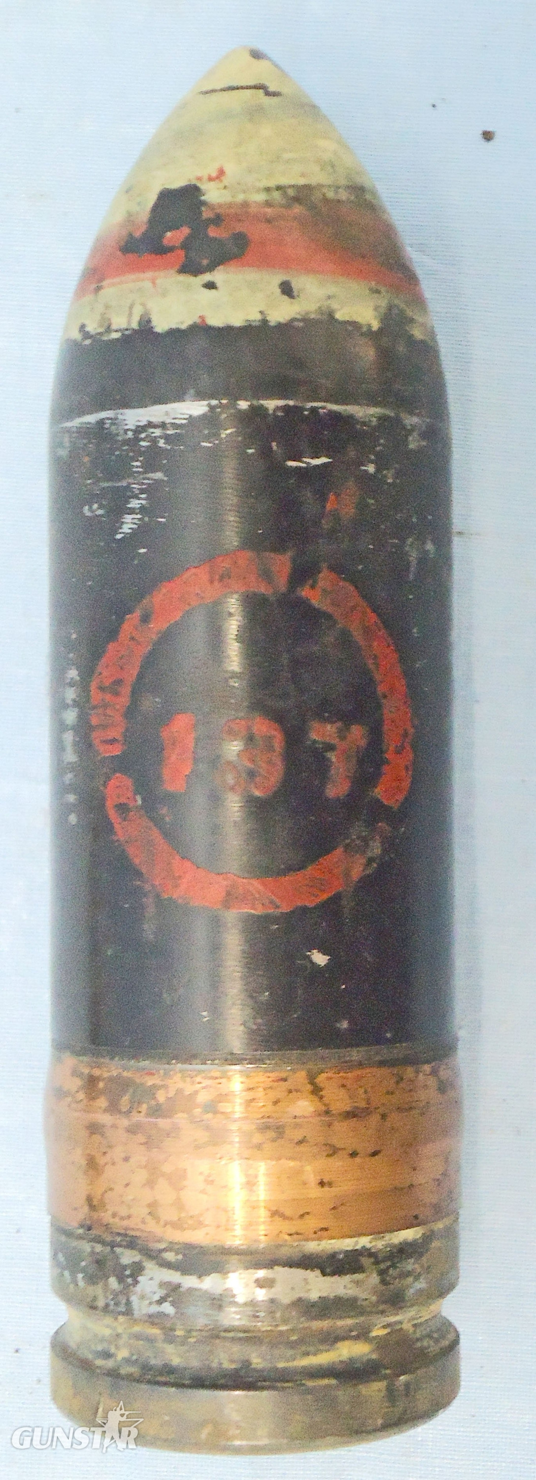 INERT DEACTIVATED. Unfired WW2, 1941 Dated, British 2pr (40x304) APT (Armour Piercing Trace) Tank and Anti-Tank Round. Sn 23345 INERT DEACTIVATED. Unfired WW2, 1941 Dated, British 2pr (40x304) APT (Armour Piercing Trace) Tank and Anti-Tank Round. Sn 23345 Various Other Ammunition 
