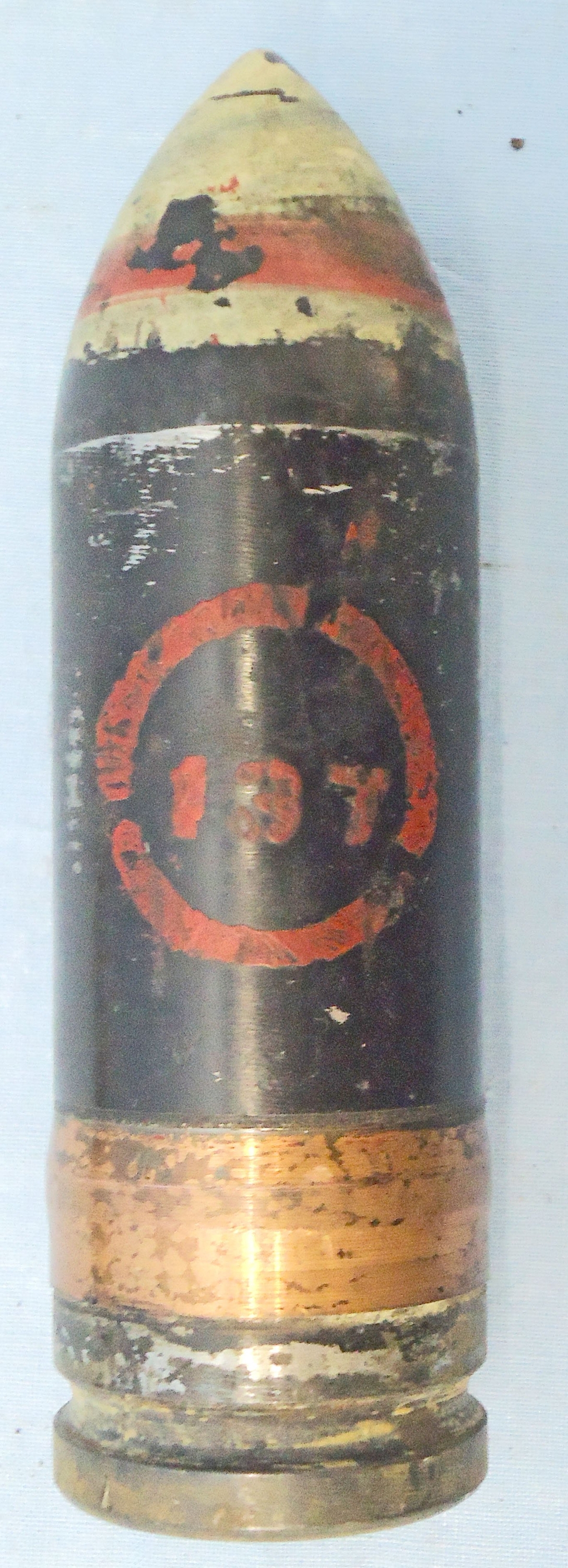 INERT DEACTIVATED. Unfired WW2, 1941 Dated, British 2pr (40x304) APT (Armour Piercing Trace) Tank and Anti-Tank Round. Sn 23345 INERT DEACTIVATED. Unfired WW2, 1941 Dated, British 2pr (40x304) APT (Armour Piercing Trace) Tank and Anti-Tank Round. Sn 23345 Various Other Ammunition 