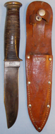 WWII U.S. Mark 1 KA-BAR Combat Knife and Scabbard. 20196. Dagger