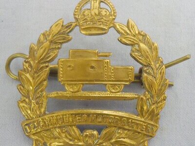 Scarce* British 1st Armoured Motor Battery Cap Badge Circa.1915. BA 901. Scarce* British 1st Armoured Motor Battery Cap Badge Circa.1915. BA 901.  Antique & Militaria