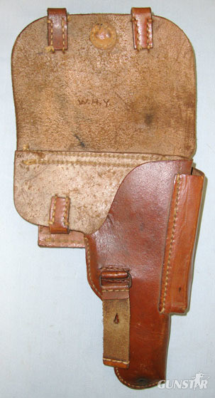 Hungarian FEG Model 1937 (37M) 9mm Semi Automatic Pistol Tan Leather Holster As  Pistol Tan Leather Holster As Procured For Nazi Luftwaffe Use Care & Storage