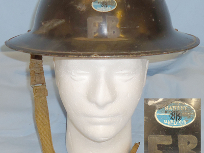 Rare* WW2 Factory Fire Brigade Steel Helmet. Sn 2178. Rare* WW2 Factory Fire Brigade Steel Helmet. Sn 2178. Other Accessory