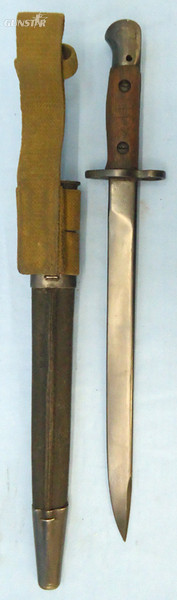 India Pattern No 1 MK.II Bayonet, Scabbard & Frog.  Bayonet
