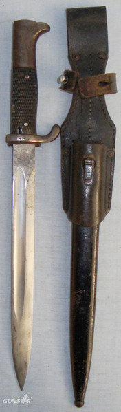 Reichs Finance Adminstration (Customs) M98 Dress Bayonet With Scabbard & 1940 Dated Leather Frog. BAYO 53. Bayonet in 