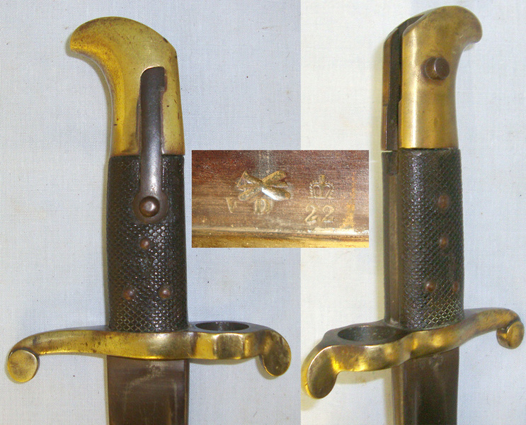 Early Type Pre 1858 British WD Army Sappers & Miners 1855 Pattern Lancaster Rifle Pipeback Sword Bayonet & Scabbard. Bayonet
