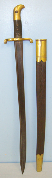  Early Type Pre 1858 British WD Army Sappers & Miners 1855 Pattern Lancaster Rifle Pipeback Sword Bayonet & Scabbard. Bayonet