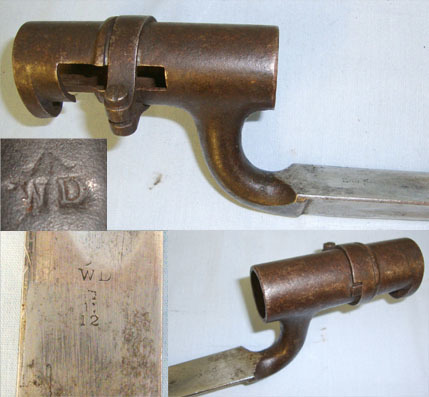  British WD 1853 Pattern Socket Bayonet & WD Scabbard Bayonet