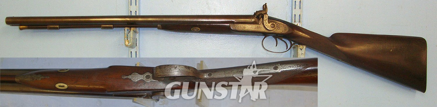  Victorian C1840 English Form Pointer 16 Bore Double Damascus Barrelled Muzzle Loading Percussion  Sporting Shotgun. Sn 23090  Muzzleloader 16 Bore/gauge