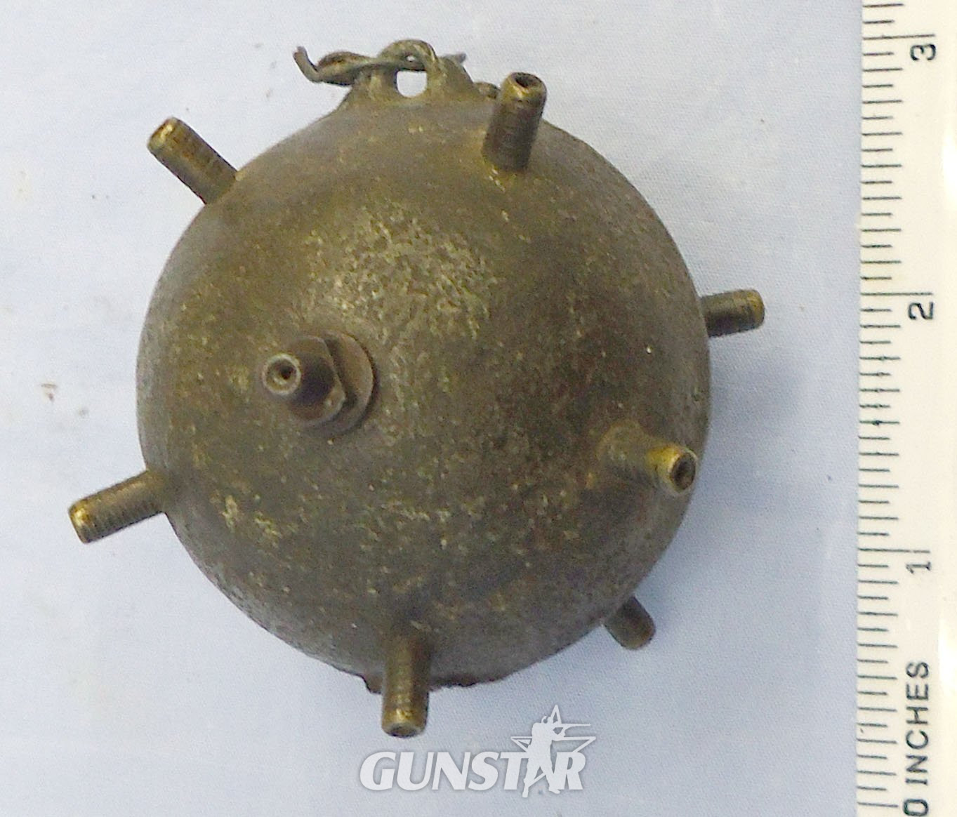RARE, American Civil War, Hanes Excelsior Percussion Hand Grenade.  23121  Various Other Ammunition in 