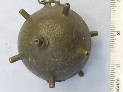 RARE, American Civil War, Hanes Excelsior Percussion Hand Grenade.  23121  Various Other Ammunition