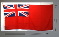 Large* British Royal Navy Red Ensign Flag, Military Quality, New, Hand Stitched Panels, Size 6 Feet By 3 Feet With A Strong Heading. Toggled Top And A Bottom Cleats For Securing The Flag To The Pole Halyard. MISC 899. Large* British Royal Navy Red Ensign Flag, Military Quality, New, Hand Stitched Panels, Size 6 Feet By 3 Feet With A Strong Heading. Toggled Top And A Bottom Cleats For Securing The Flag To The Pole Halyard. MISC 899. Other Accessory